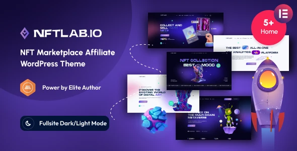 NFTLAB.IO – NFT Marketplace Affiliate Elementor WordPress Theme