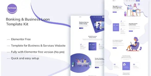 Payloan – Banking & Business Loan Elementor Template Kit